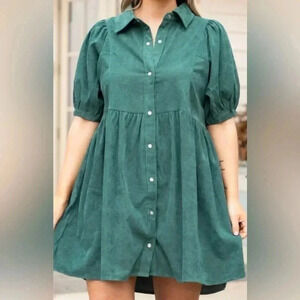 Entro Green Mini Dress